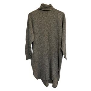 Vintage Jump Eve Roth lambswool Gray Turtleneck Sweater dress size large